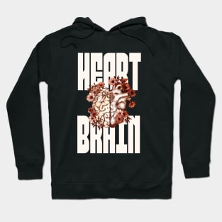 Right balance between head and heart, vintage style Hoodie